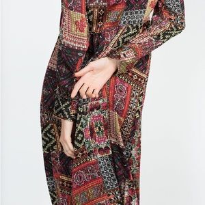Zara Stained Glass Boho Retro Midi Dress